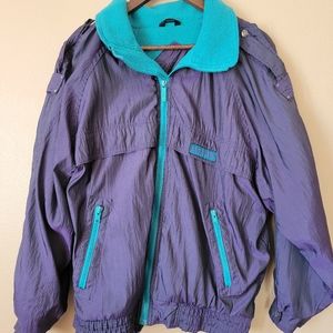 Vintage 80's Riveredge Purple & Green  Jacket/Windbreaker